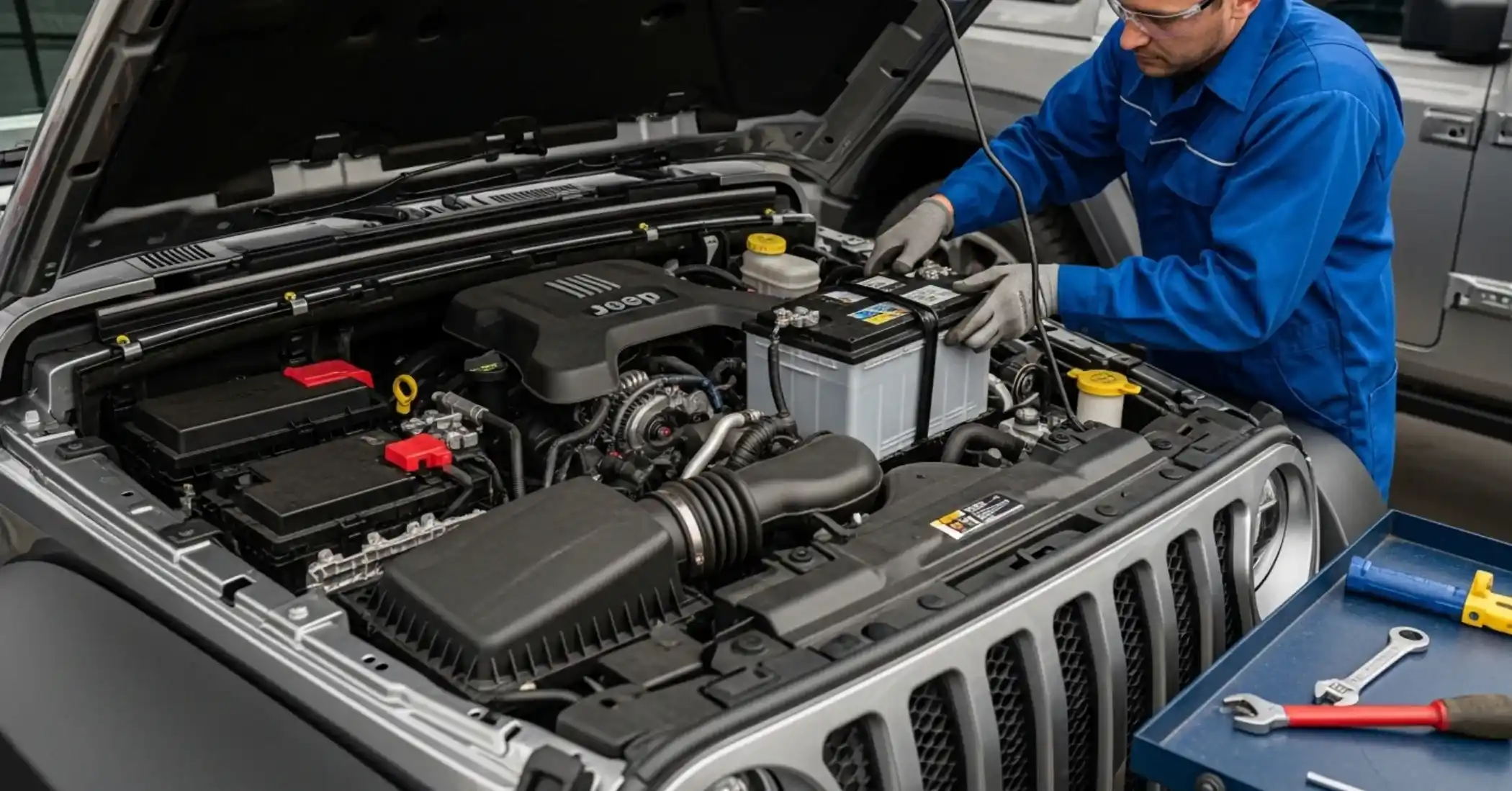 Full-Service Jeep Battery Change & Fitting in Dubai